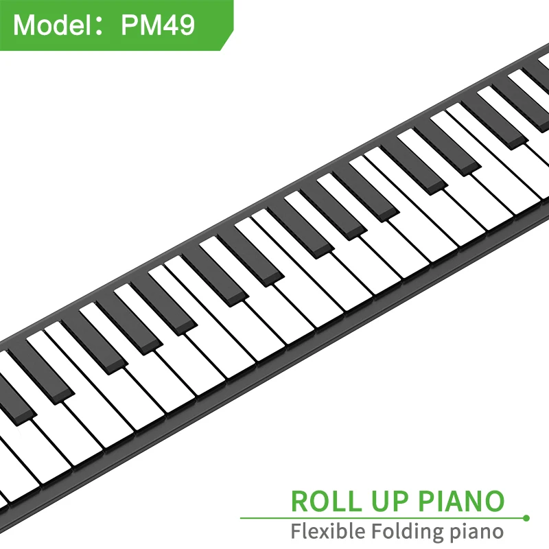 Newest 49 keys roll up piano for lower price silicon piano USB piano