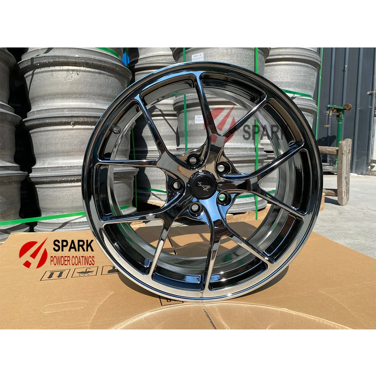 super Black Chrome Powder Coating mirror effect for wheels rims hubs bonding nano super Ghost Black chrome