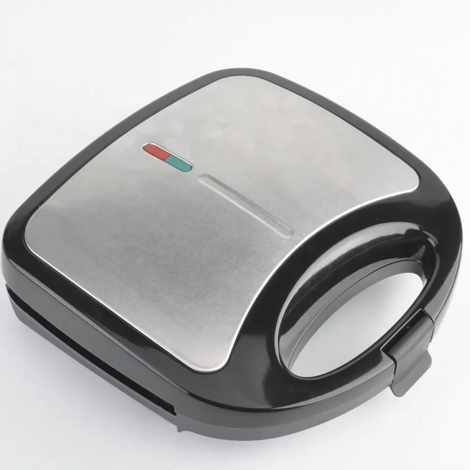Hot Sale 2 Slice Stainless Steel Decoration Cover Sandwich Toaster Maker Waffle Breakfast Machine