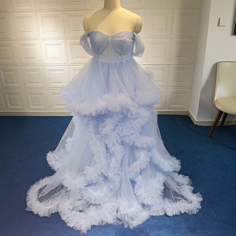 tulle robe photo dress Summer 3d Shoulderless Elegance Maternity Dress for Pregnant Women