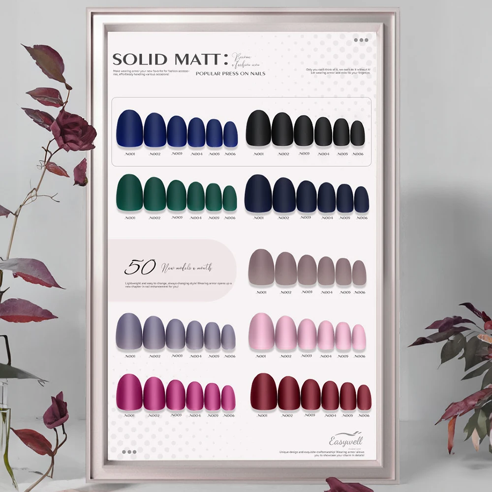 New fashion round fake-nails custom private label false nails Easywell design nail supplier