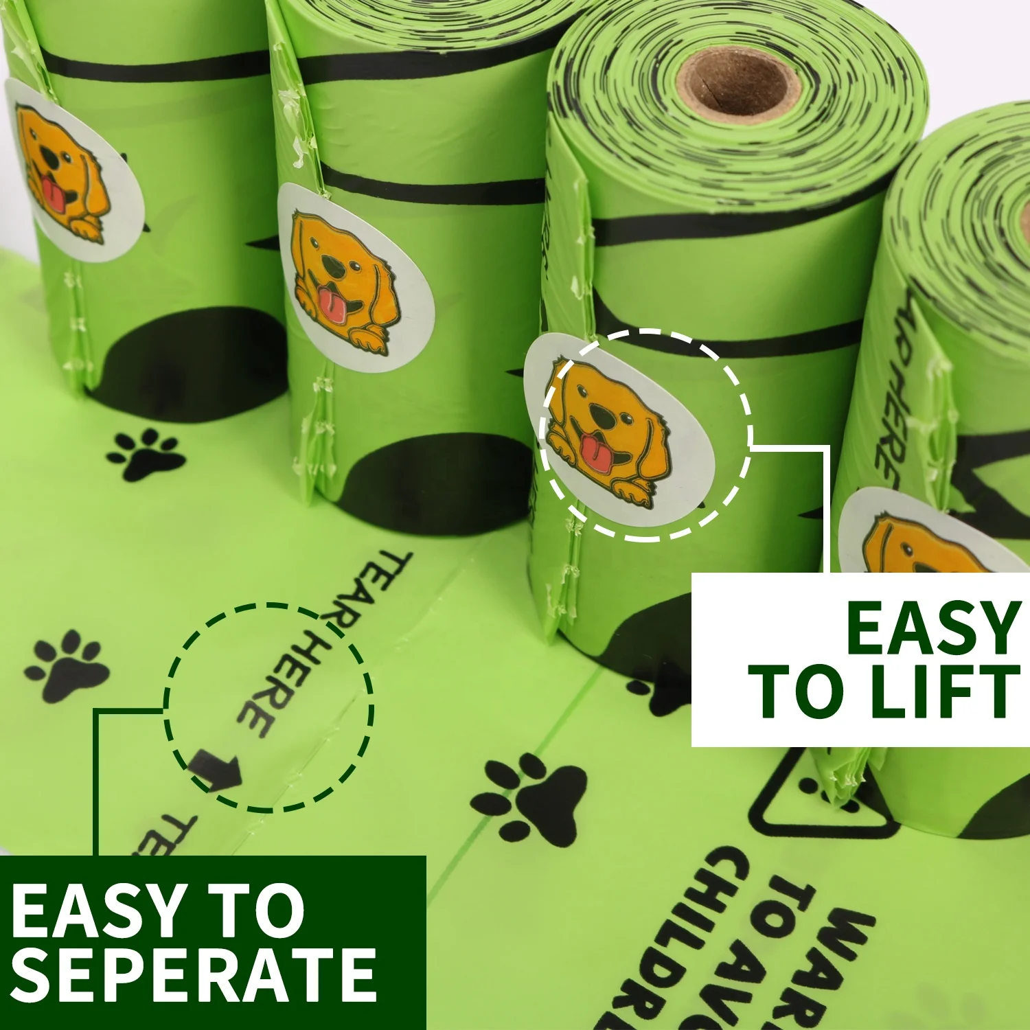 Manufacturer Custom Dog Poop Bag Disposable Shoveling Poop Bag EPI Biodegradable Large Capacity Poop Bag