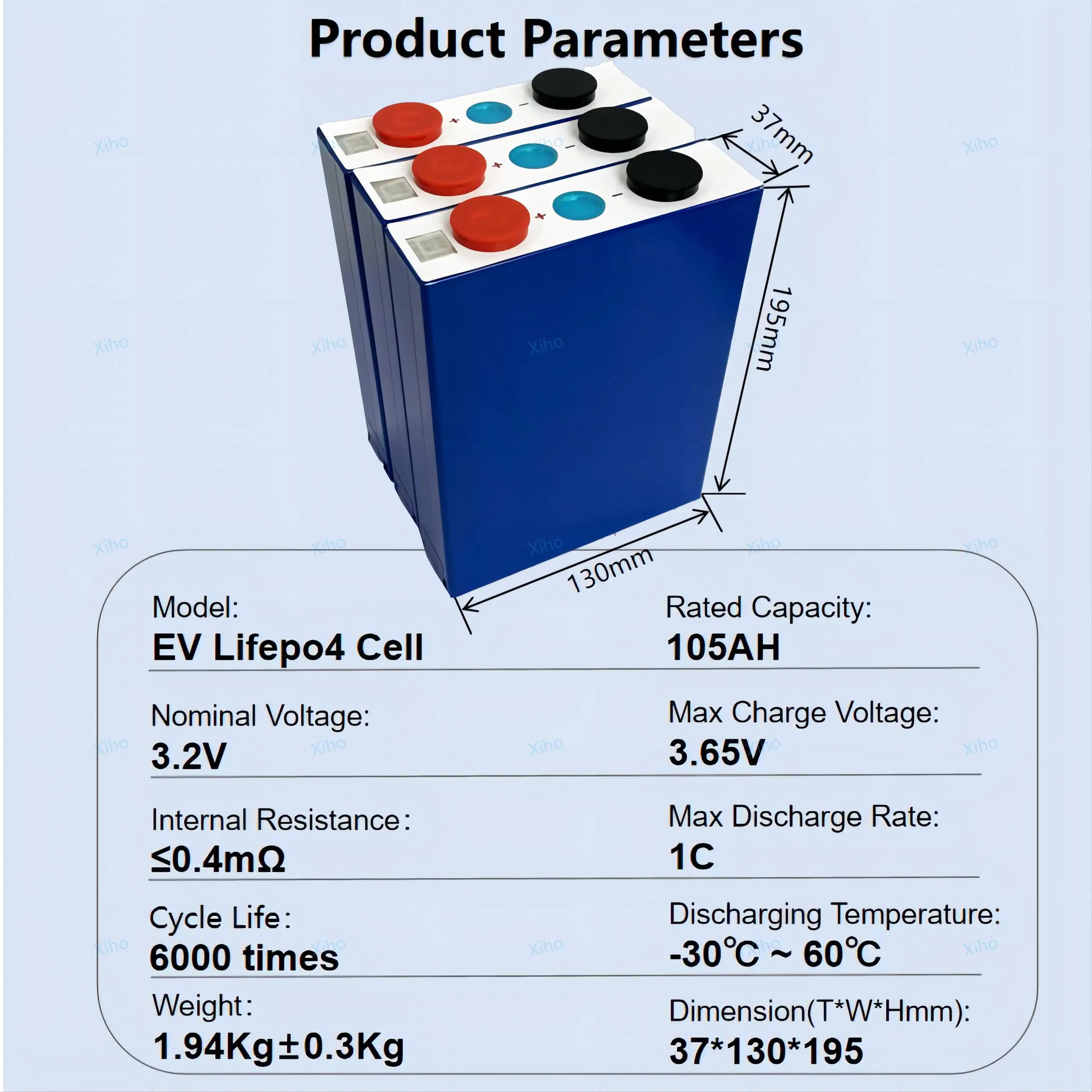 E V E 105ah lifepo4 battery 3.2V 105AH Lithium Iron Phosphate Battery Cell for Golf Cart  Forklifts Sightseeing bus