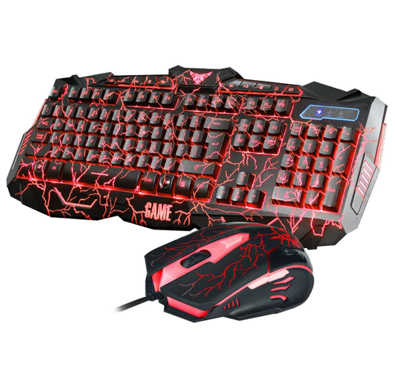 Customize logo glowing keyboard mouse light keyboard and mouse hp keyboard and mouse
