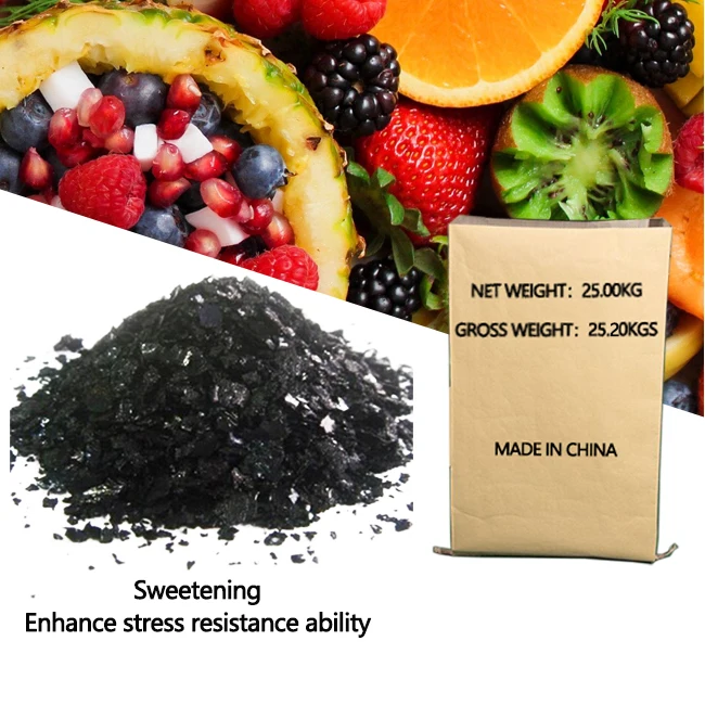 Portable premium durable material water soluble flake organic fertilizer seaweed kelp ascophyllum source