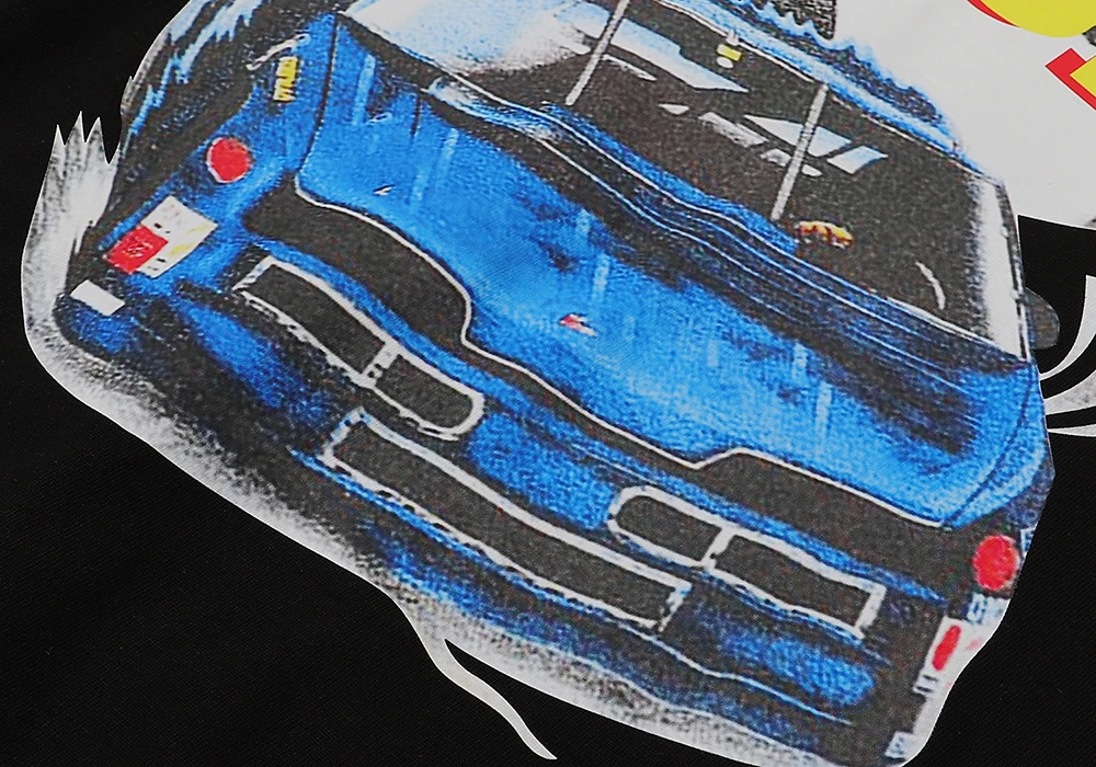 RHUDE racing formula F1 commemorative short-sleeved high-quality double yarn cotton short-sleeved T-shirt men and women