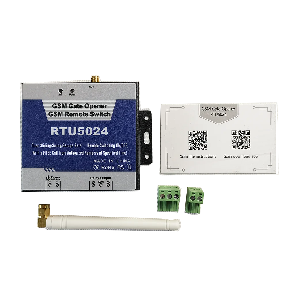 RTU5024 2G GSM Gate Opener Relay Switch Remote Control 4G Free Call Door Access Wireless Door Opener
