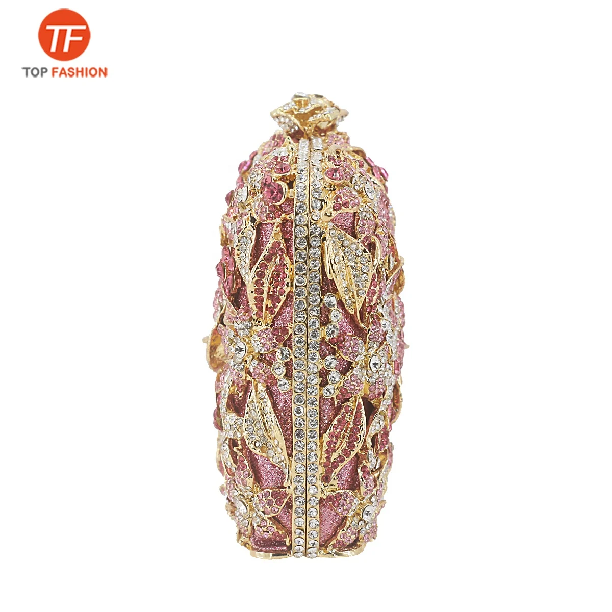 
Luxury Flower Designer Diamond Crystal Bags Prom Evening Bags Ladies Wedding Handbags 