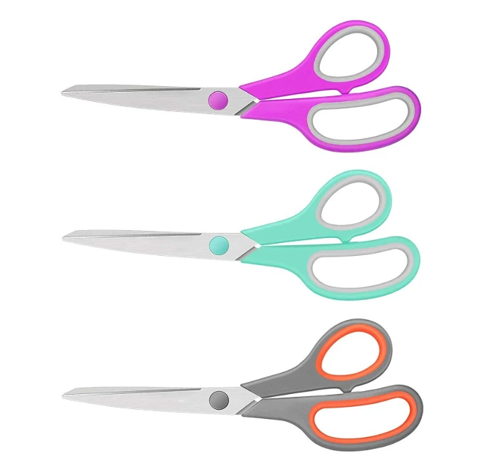 Multipurpose Scissors Bulk Ultra Sharp Shears Comfort-Grip Sturdy Scissors for Office Home School Sewing Fabric Craft Supplies