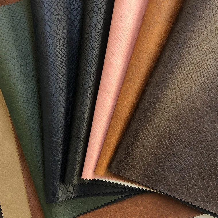 Animal Print Snake Skin Faux Leather Crocodile Skin Fabric Python Synthetic Leather