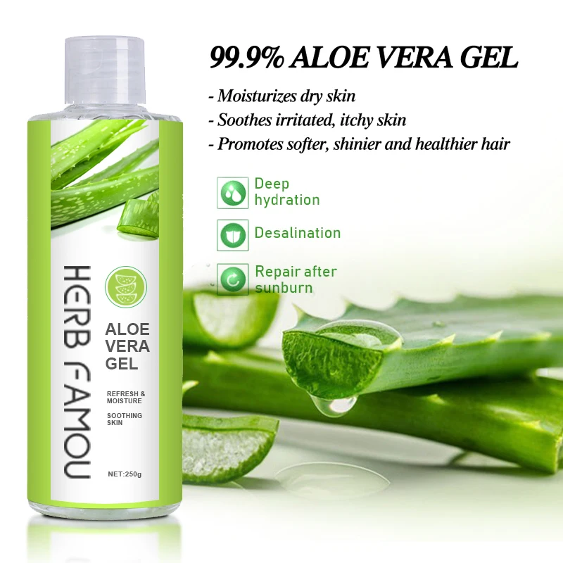 
Customized private logo skin lightening smoothing gel face cream natural organic pure aloe vera gel for face care 