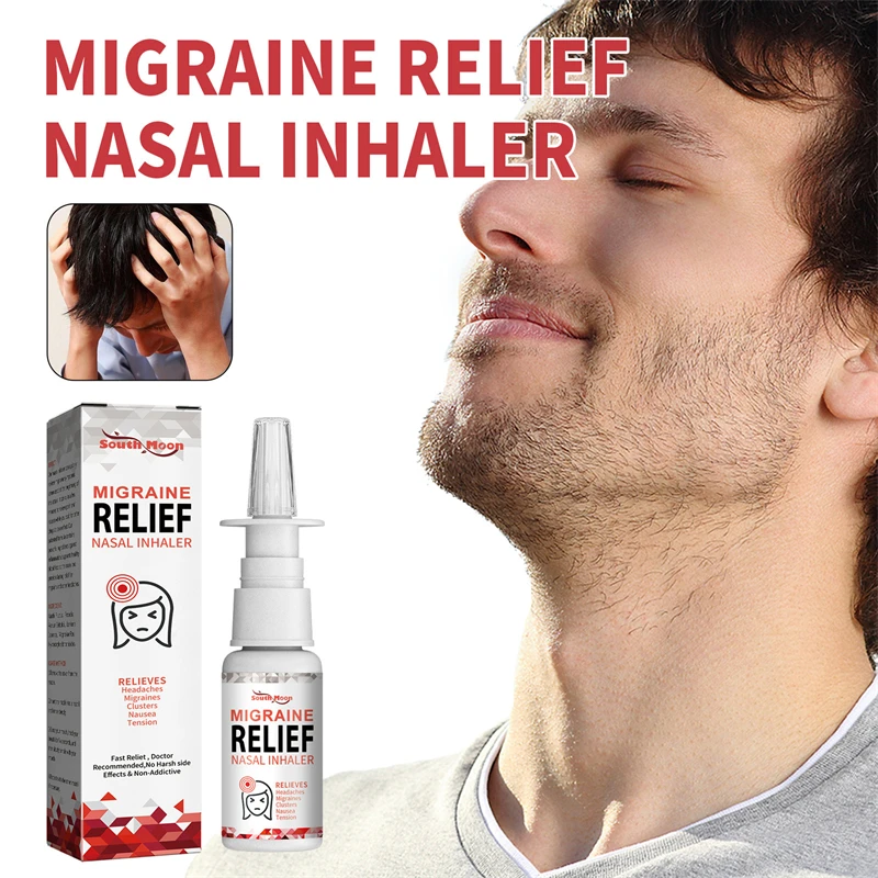 South Moon migraine relief nasal inhaler headaches clusters nausea tension treatment health body care medical nasal spray