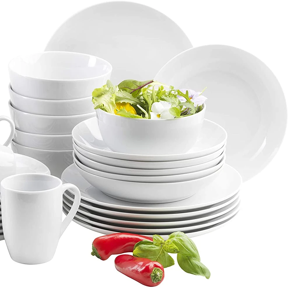 Luxury Royal Hotel Restaurant Factory supply 16pcs germany dinnerware sets porcelain, tableware set for 4