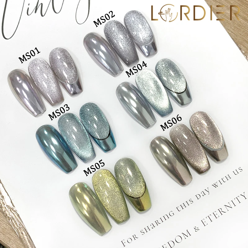 New Trends Mirror Chrome Powder Loose Powder Chameleon Nail Pigment Cat Eye Powder