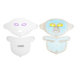 Silicon Korean Photon 7 Color Neck Face Masks Anti-Aging Microelectronics Led Facial Mask Light Therapy