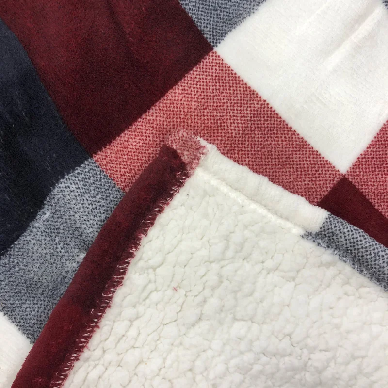 110V-120V Washable Soft Sherpa Plaid Electric Heated Over Blanket with ETL  Certification
