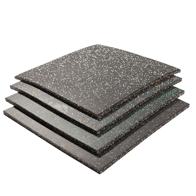 High Density 20mm Rubber Gym Flooring Tiles Mat 1x1 Meter