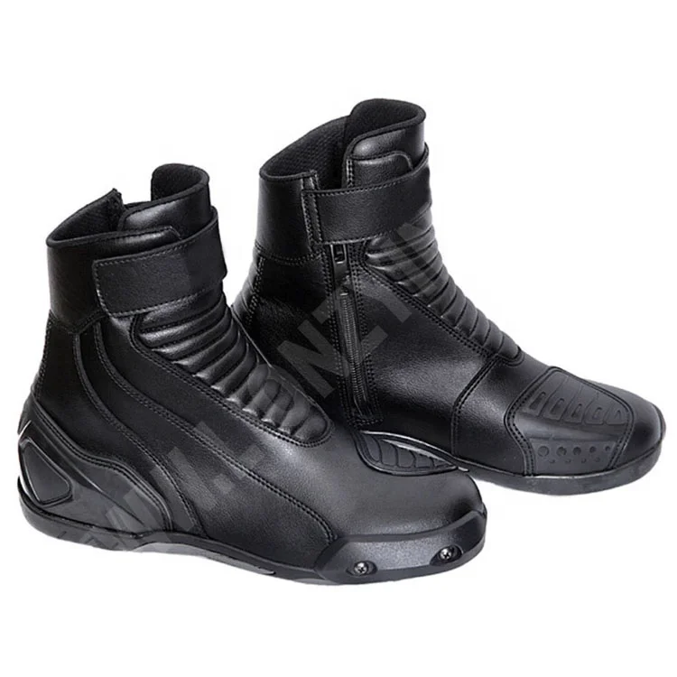Customize Pro Biker Leather Motorbike Motorcycle Boots Men Racing Bots Motor Bike Shoes For Unisex