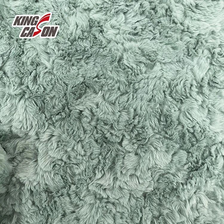 Kingcason Faux Fur Blanket Neck Warmer Manufacturer Sling Bag Pink Jacket Double Sided Capet Faux 450 Gsm Rabbit Fur Fabric