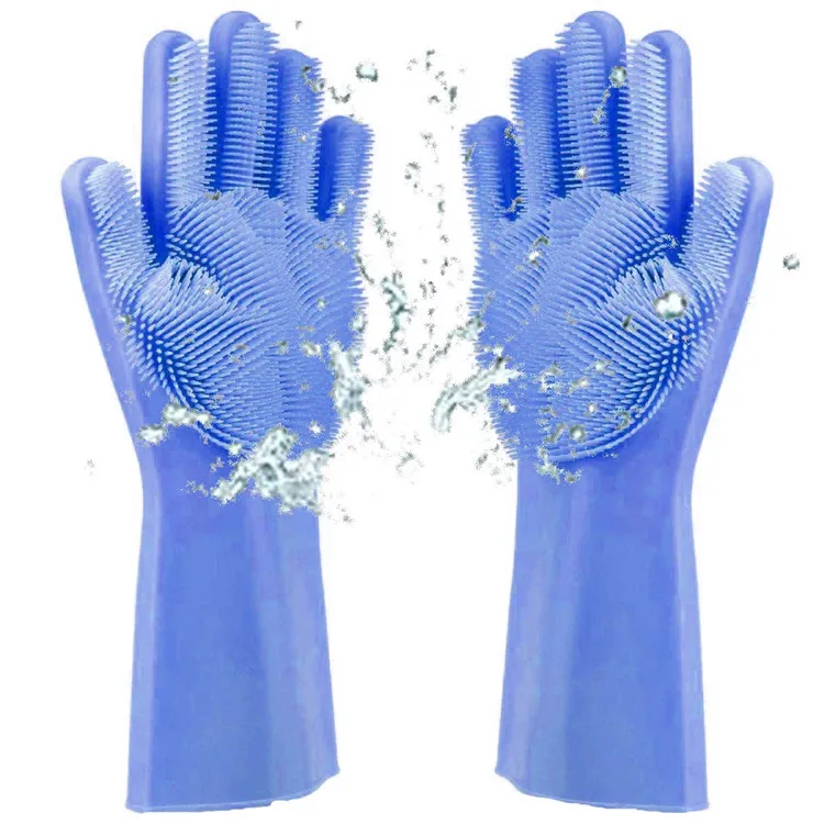 Волшебные силиконовые перчатки для кухни ванной комнаты мойки и ухода за питомцами