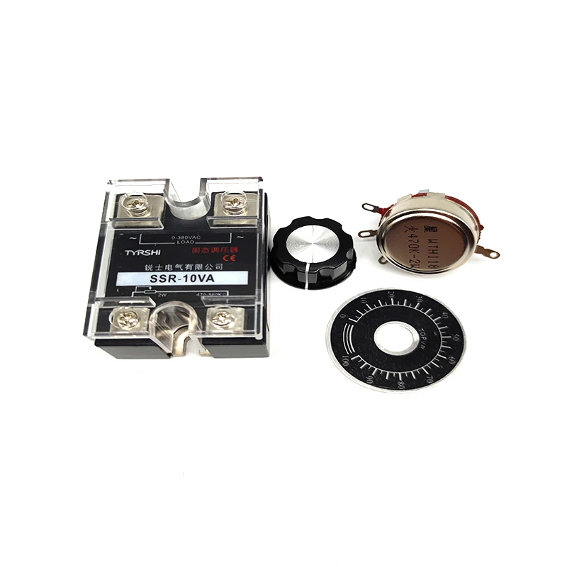 Relay SSR-20VA SSR-40VA Solid State Relay Knob+Potentiometer Nut 470K