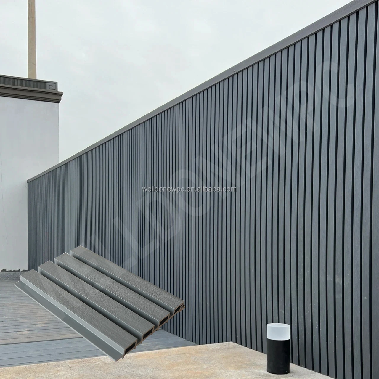 Wpc Wooden Wall Panel Interior Waterproof Outdoor Wall Cladding Panel Outdoor Partition Co-extrusion Wpc Wall Cladding