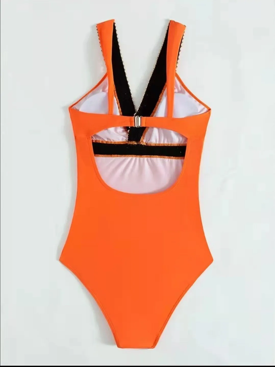 Manufacture Custom Wholesale New High Quality Sexy Solid One Piece Bikini Beach wear V Neck Swimsuit Women Fitness Swimwear