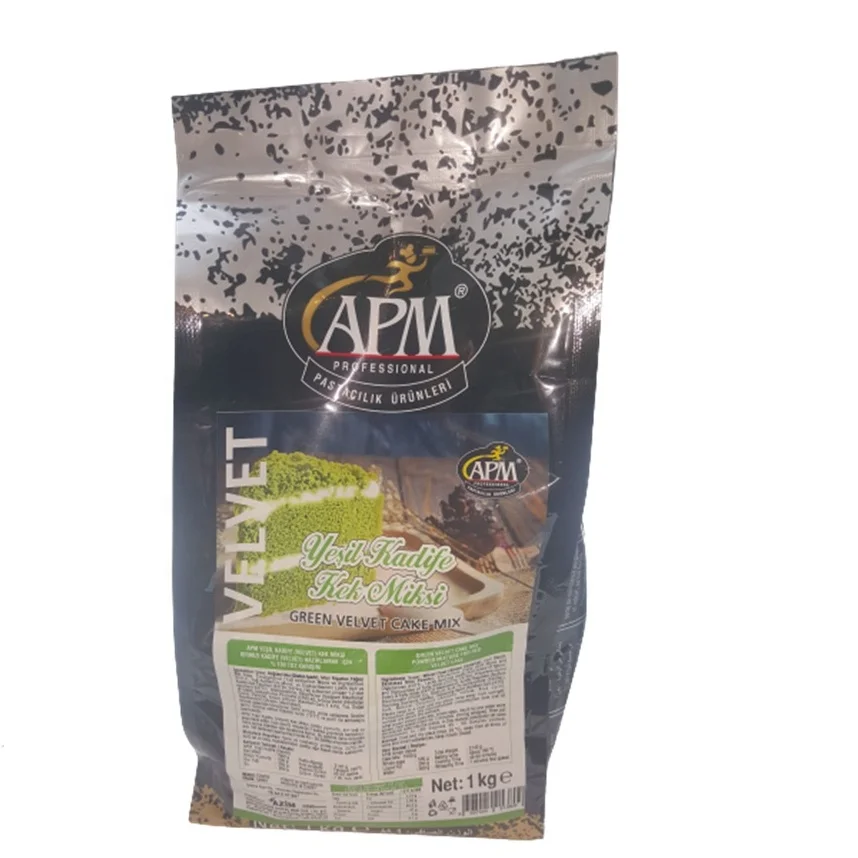 APM High Quality Halal Iso Certified Green Velvet Ready Cake  Mix, Powder Mixture For Pastry Industry And Sector