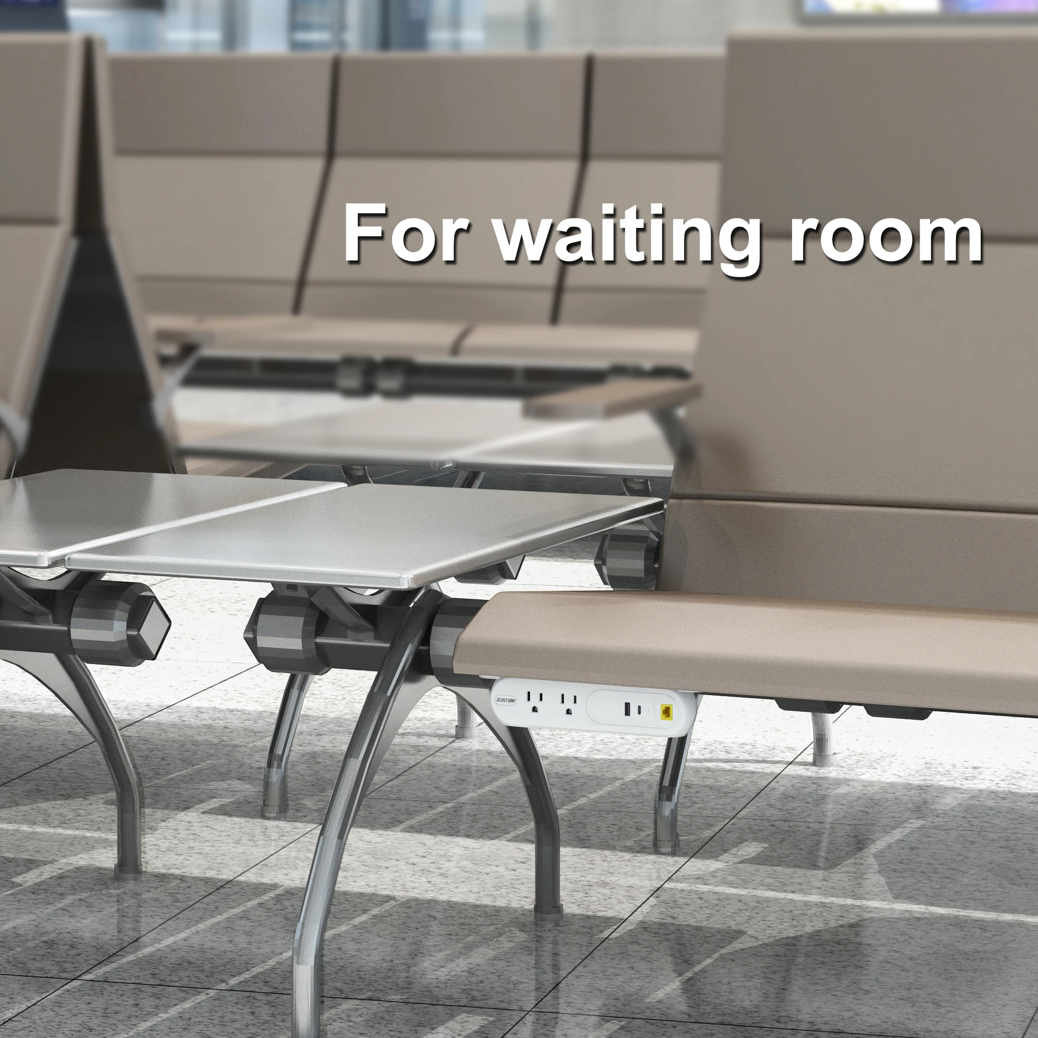 Multiple Devices American Charging Station Surge Protector 3 In 1 Under Desk Mountable Power Strip With 2 USB Ports And Network