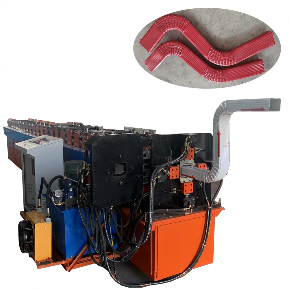 Water Gutter Exhaust Buy Steel Machine Narrowing Integrated Downpipe Round/Square Pipe Forming Machine/Pipe Making Machine