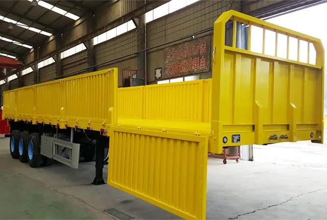 Высокое качество 40FT Фува 3 оси бортовой прицеп боковой стенки грузовой боковая стенка полуприцеп