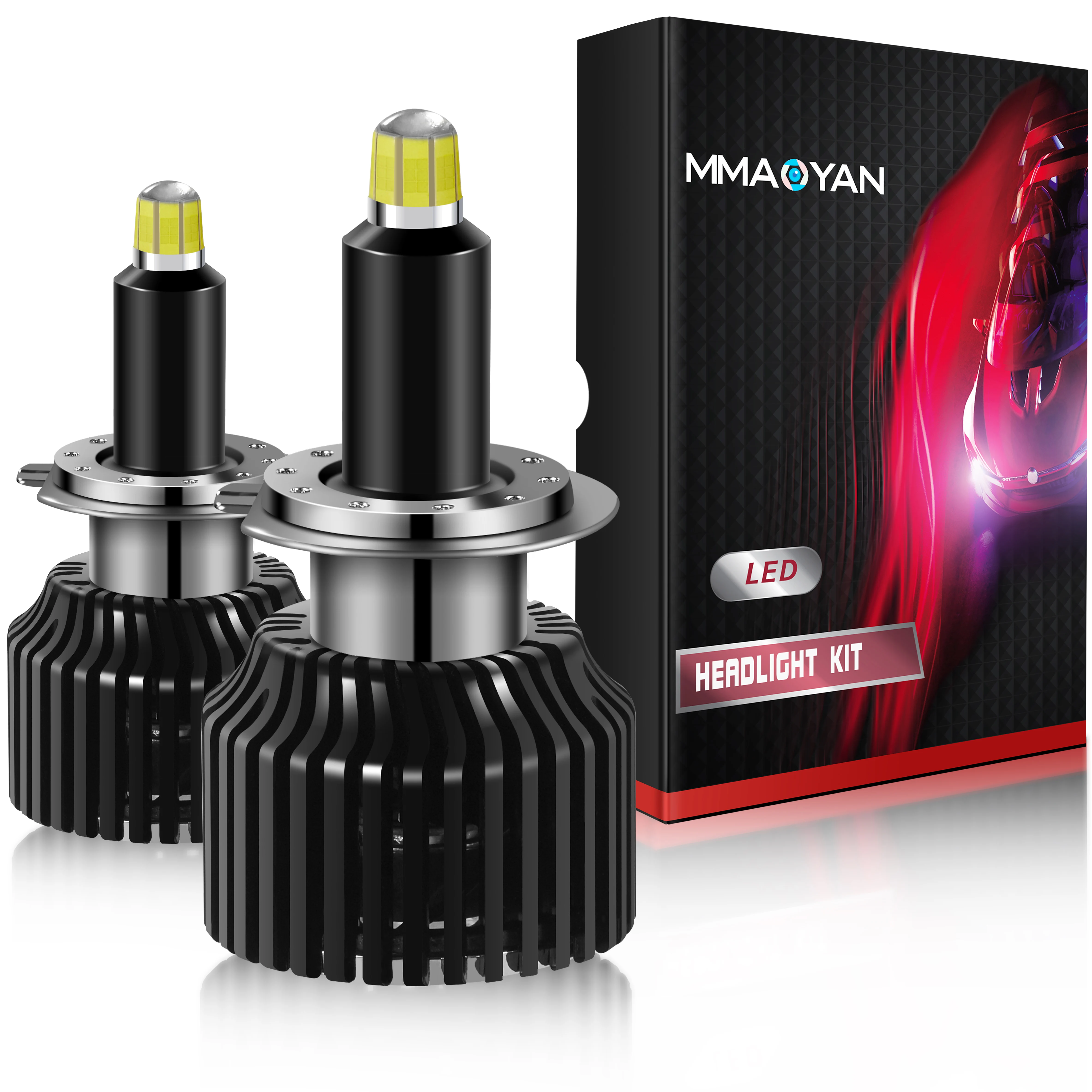 Guangdong auto H7 led light bulbs h7 h11 9012 9005 9006 h4  light bulbs 6k led headlight h7