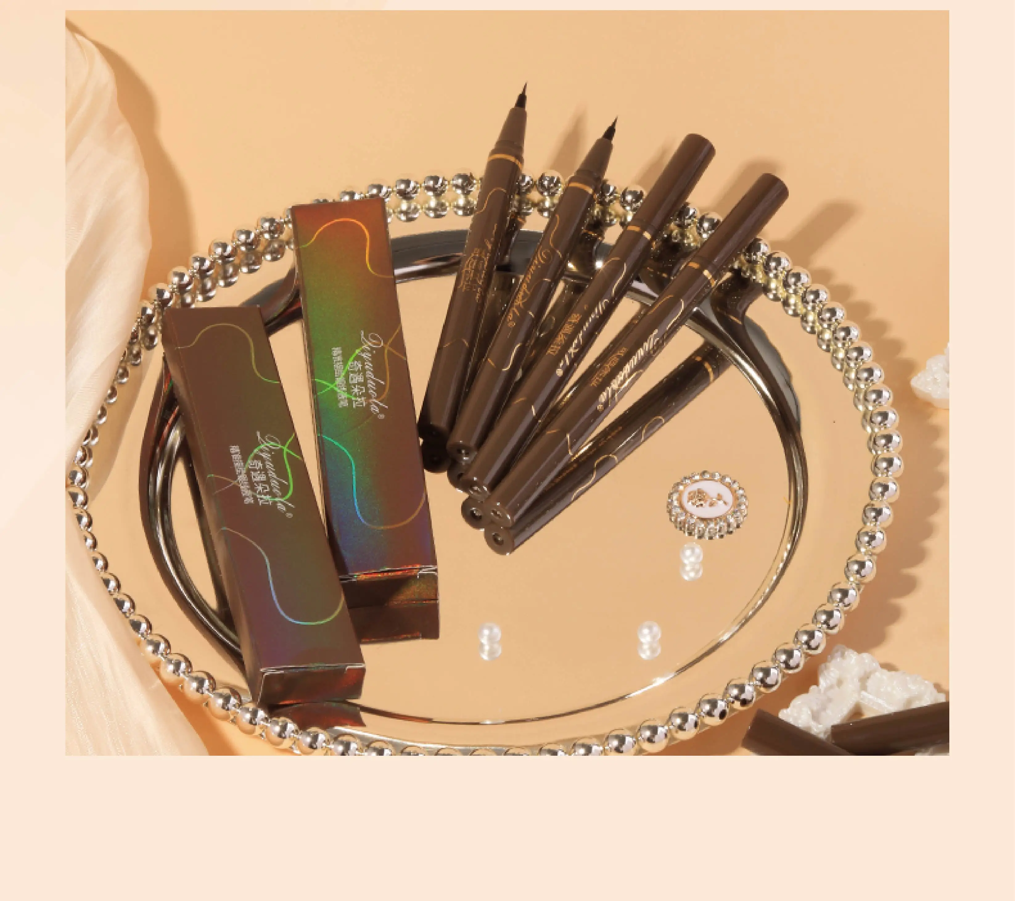 Cosmetic Low Moq Waterproof Private Label Long Lasting Eye Liner Pencil Makeup Cruelty Free Vegan Black Liquid Eyeliner