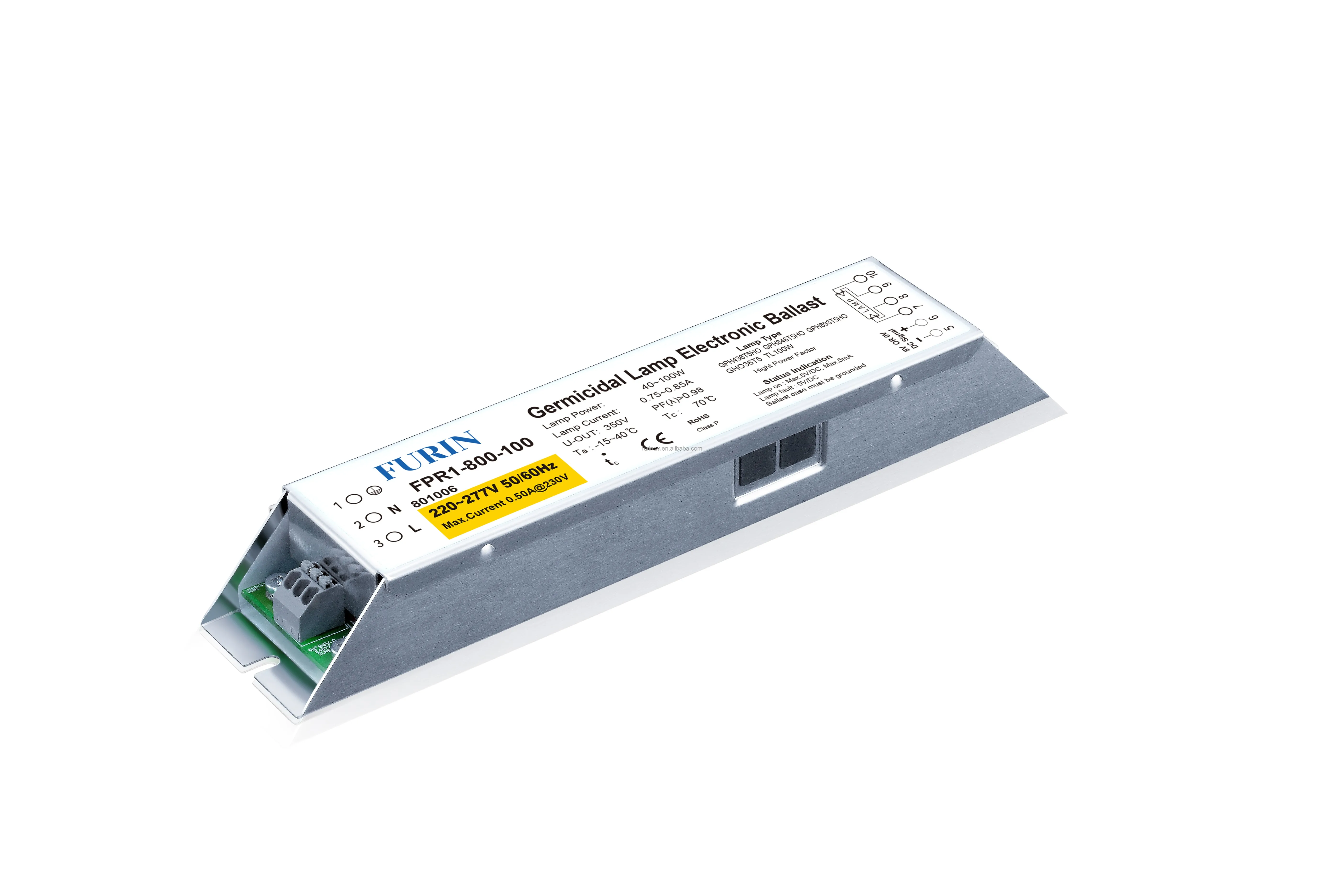 T5 Lamp Ballast Power 40-100W Input Voltage 220-277V UV Germicidal UV Ballast