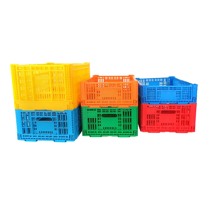 Plastic Crates Stackable Collapsible Folding Crate Moving Crate Stacking Fruit Vegetable Baskets