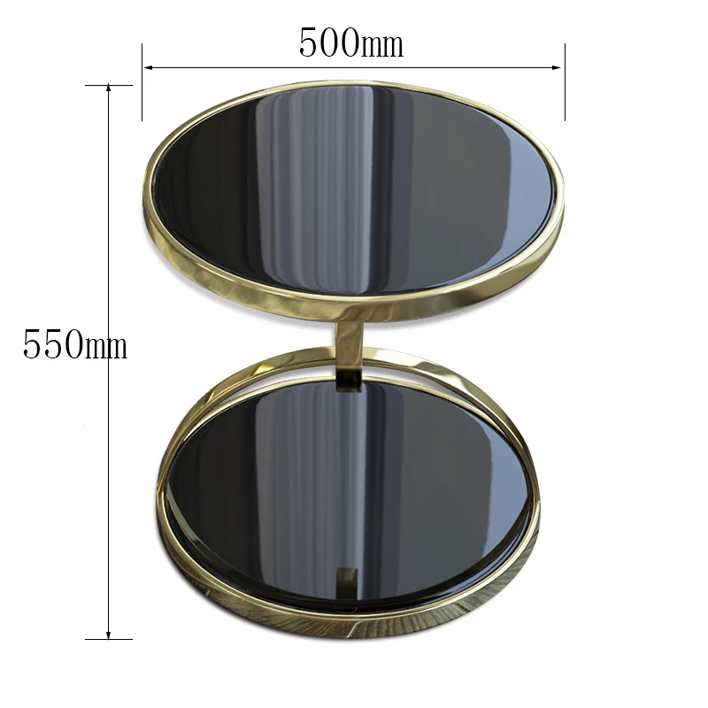 
European style modern white marble golden stainless steel leg coffee table side table 