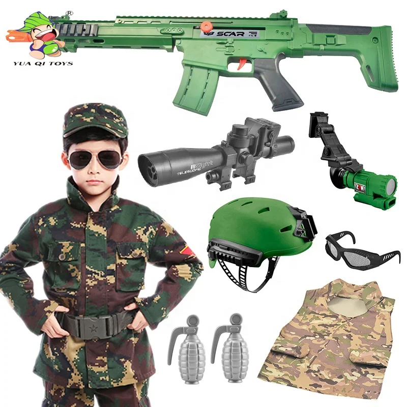 YQ Hot Selling Plastic Toy Military Toys Role Playing Game Military Set For Kids