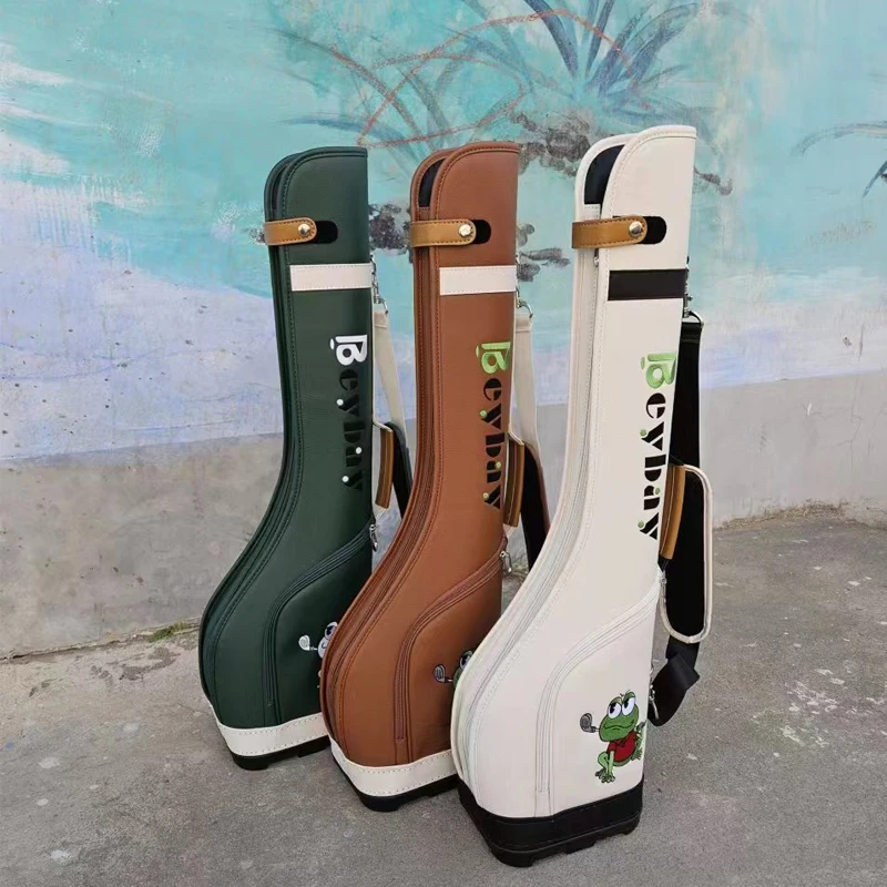 Lightweight Pu Leather Waterproof  Golf Pencil Bag Custom Portable Half Golf Sunday Bag