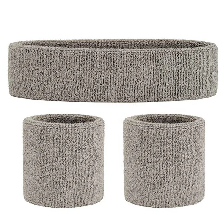 Дешевые оптовые пользовательские махровые хлопковые браслеты и Повязки На Голову/спортивные повязки