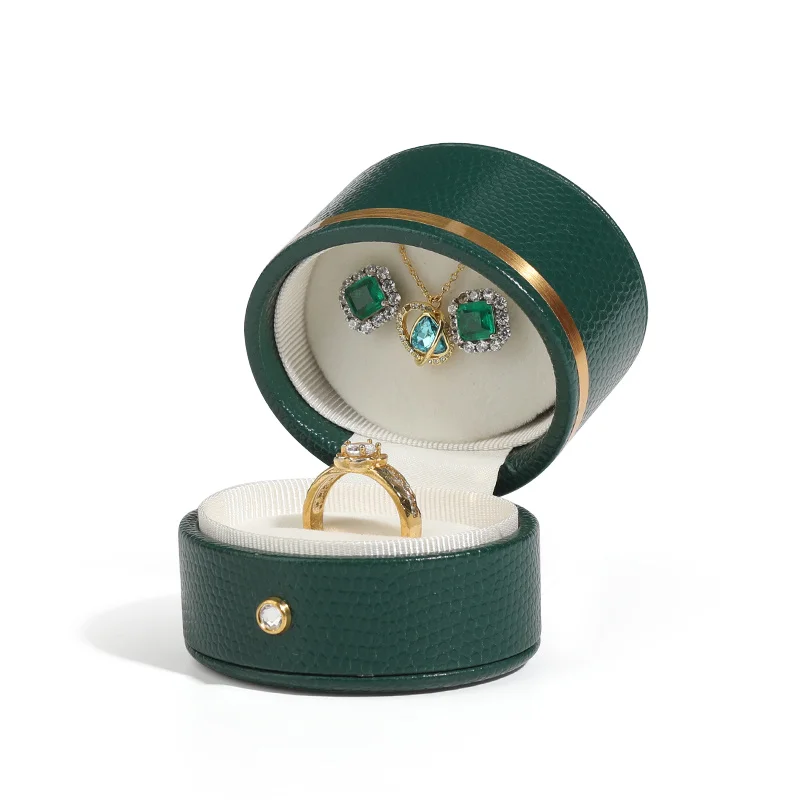 Creative Display Luxury Personalized White Cardboard Acrylic Wooden Wedding Vintage Custom Black Jewellery Ring And Box