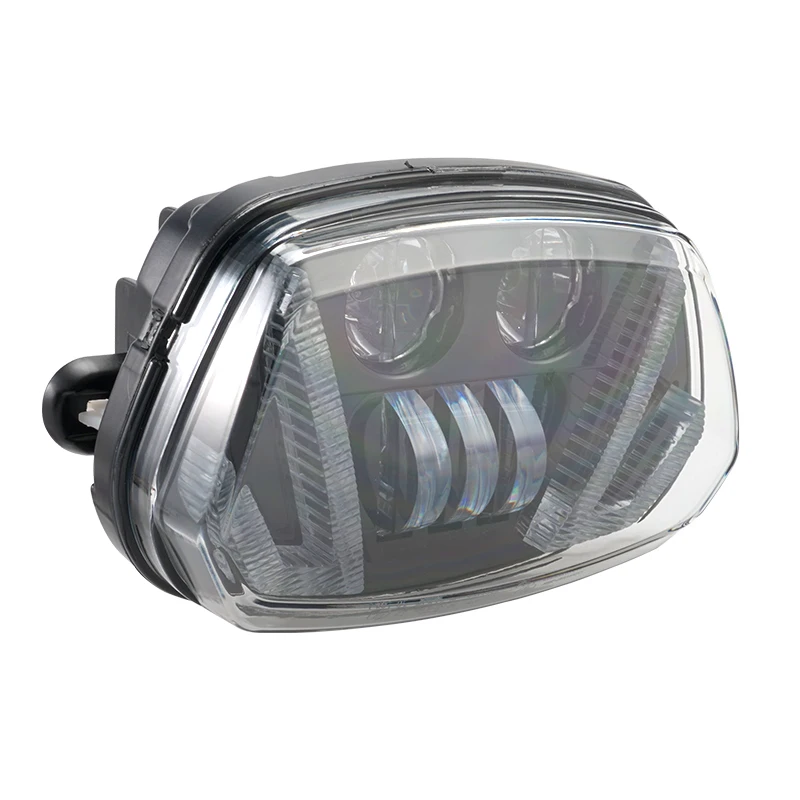 YongJin New Black motorcycle headlight  with DRL and turn signal light for Vespa Sprint 150 accessories