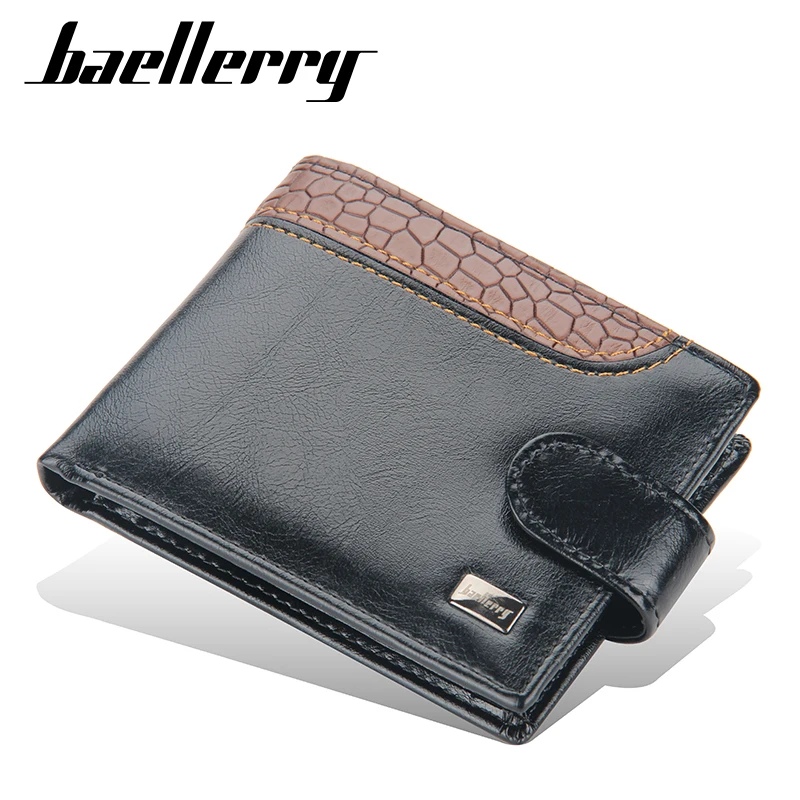  Оптовая продажа брендовых мужских кошельков Baellerry из искусственной кожи с зажимом для денег мужской маленький