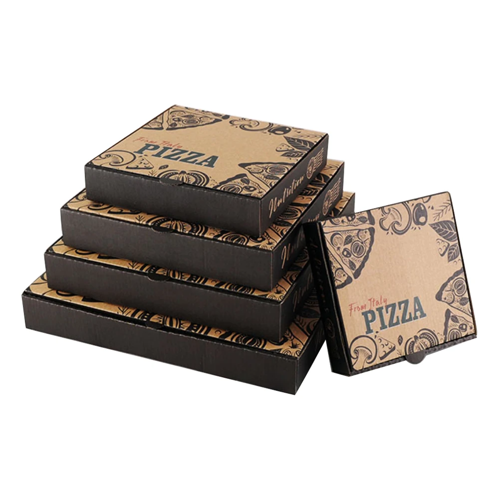 Burger Package Carton Supplier Design Printed Packing Boxes Custom Wholesale Pizza Boxes Kraft Paper with Logo 33 35 30 40 Inch