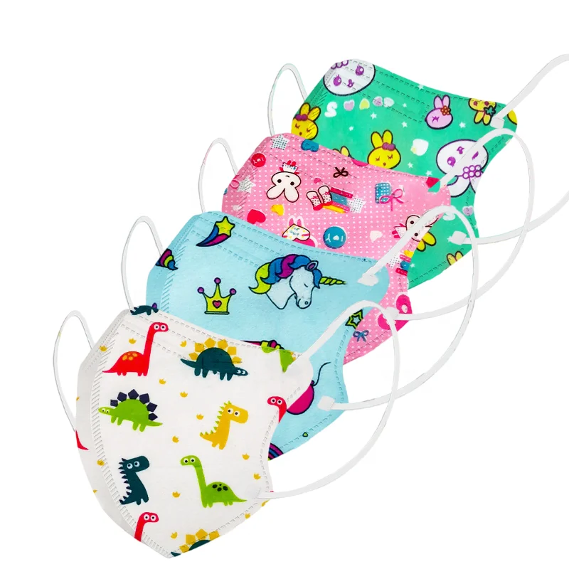 kn95 Facemask Cartoon Kids Facemasks 5Layers KN95 mask with  High Quality Wholesale Disposable Cute Children