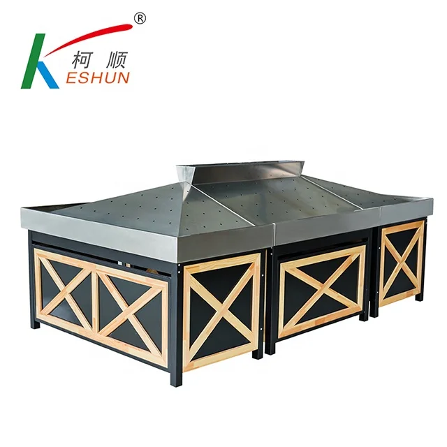 Double-sides vegetable and fruit drying display rack display storage