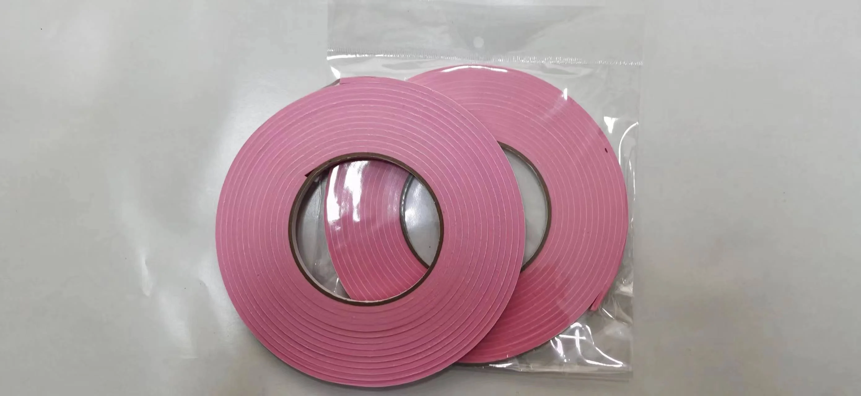 custom 3mm thickness pre cut strip double sided Acrylic Adhesive Hot Melt coated glued pink color eva foam tape