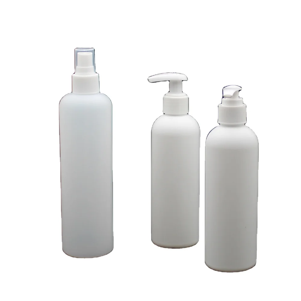Customized White 4oz 8oz 16oz PE Plastic Bottle for Lotion Shampoo Container with Printing Logo