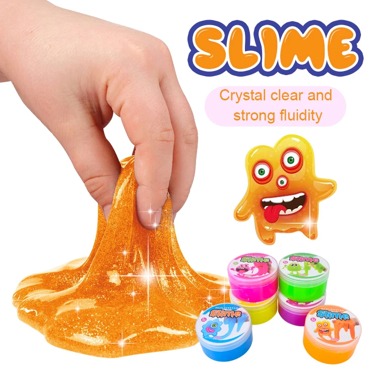 AKIA Wholesale Colored Clay Stress Relief Crystal Diy Soft Playdough Slime Toys For Kids Girls Children