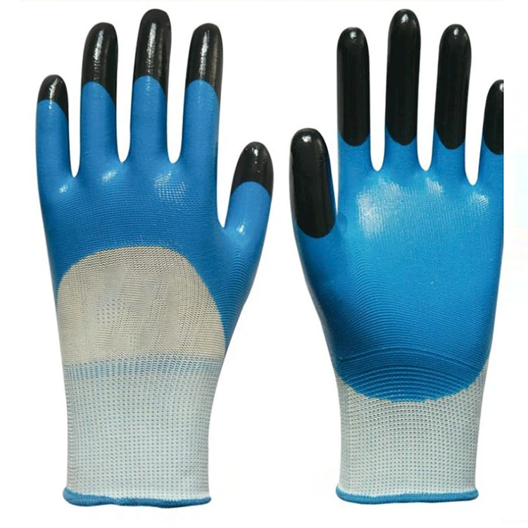 Рабочие защитные перчатки JingCai, перчатки encore, трикотаж, подкладка, полностью Нитриловое покрытие, пенопластовые перчатки