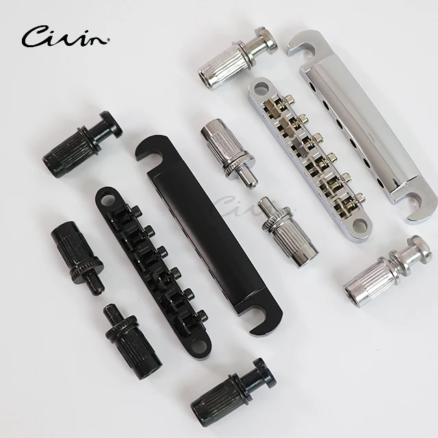 Oem Good Quality Cheap Guitar Parts Zinc Alloy Silver Black Lp Electric Tremolo Guitar Bridge
